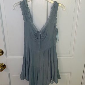 Light Blue Romper with Peek a Boo Hole